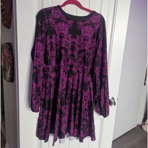 XL Blackmilk Plum Bath Bishop Skaters Dress